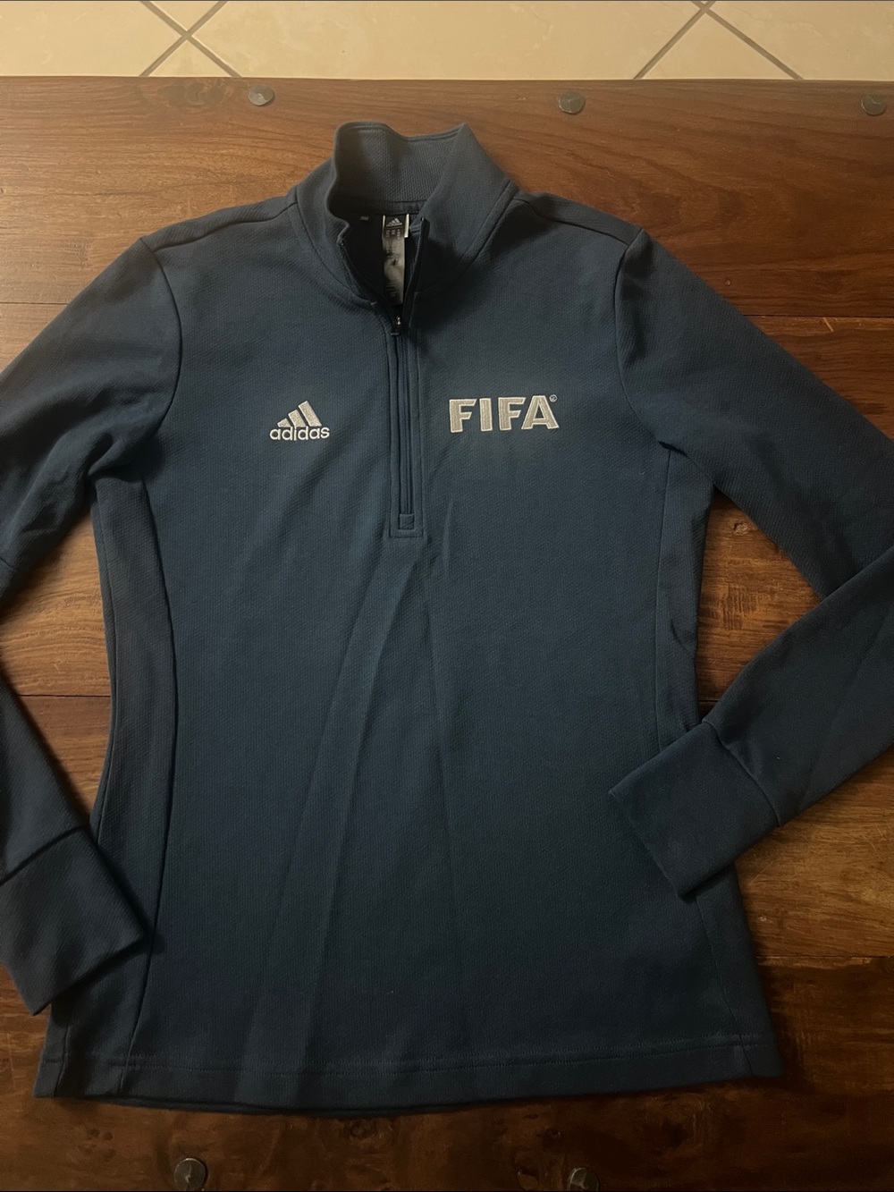 Adidas Navy FIFA Half-Zip Pullover